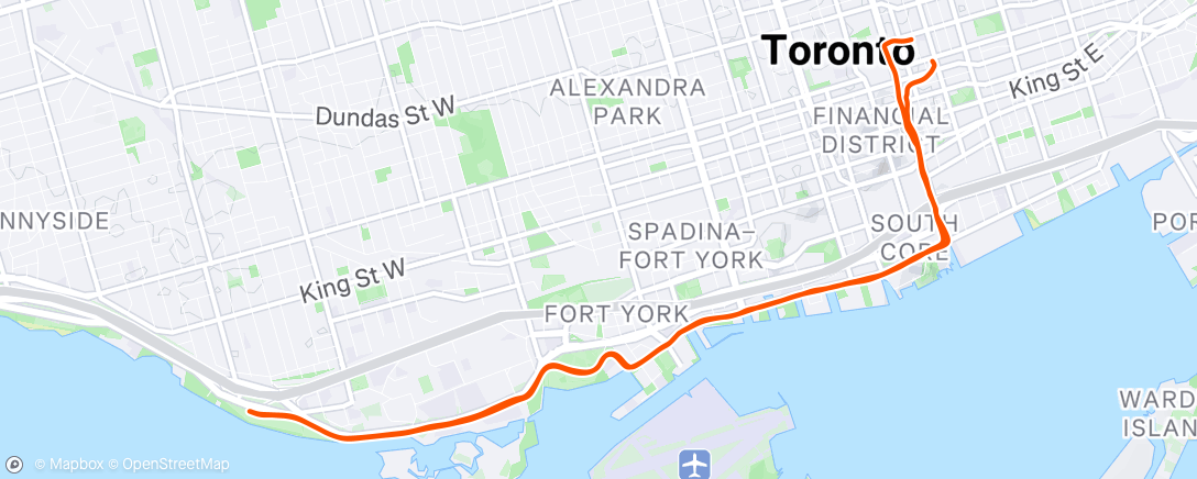 Map of the activity, Morning Run