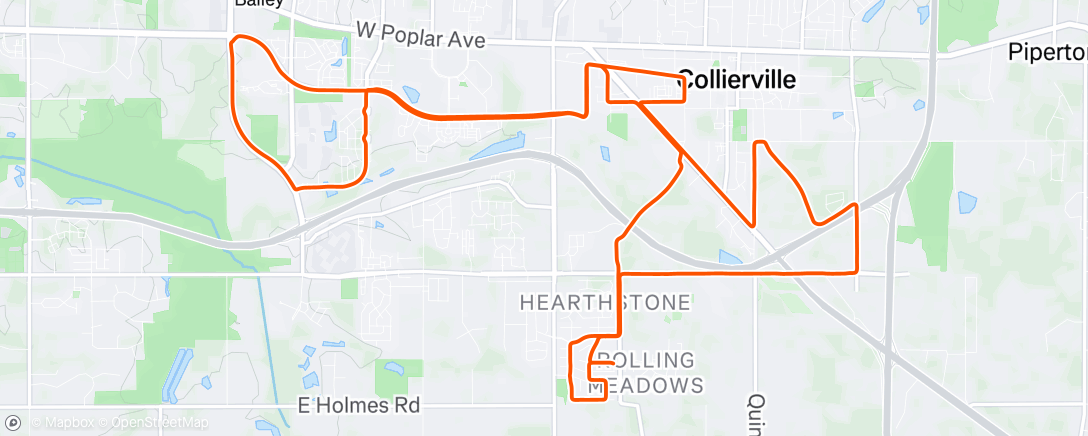 Map of the activity, Afternoon Ride