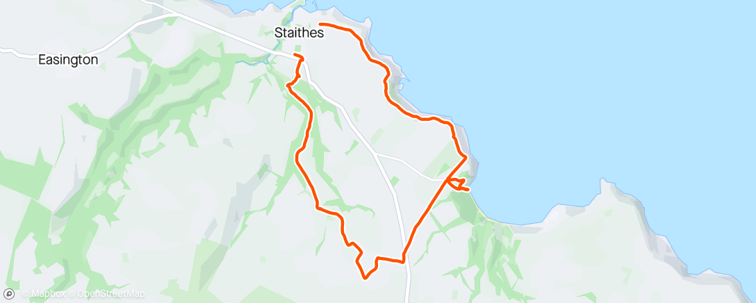 Map of the activity, Staithes run 🏃🏽‍♀️ 🐾