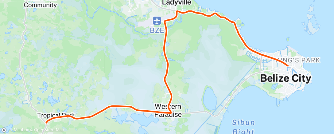 Map of the activity, Morning Ride