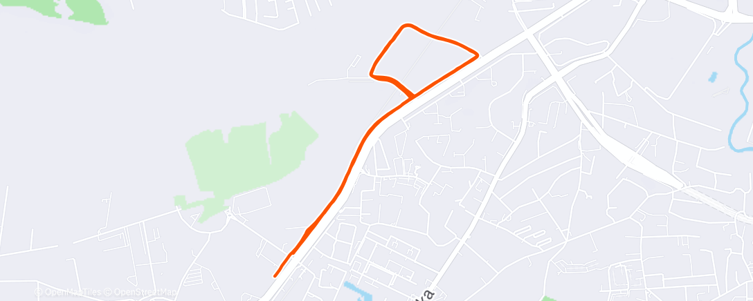 Map of the activity, Evening Run