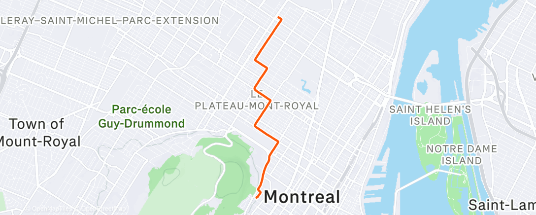 Map of the activity, Morning Ride