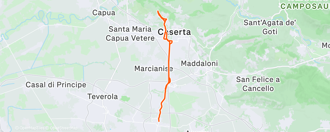 Карта физической активности (Pedalata dell'ora di pranzo)