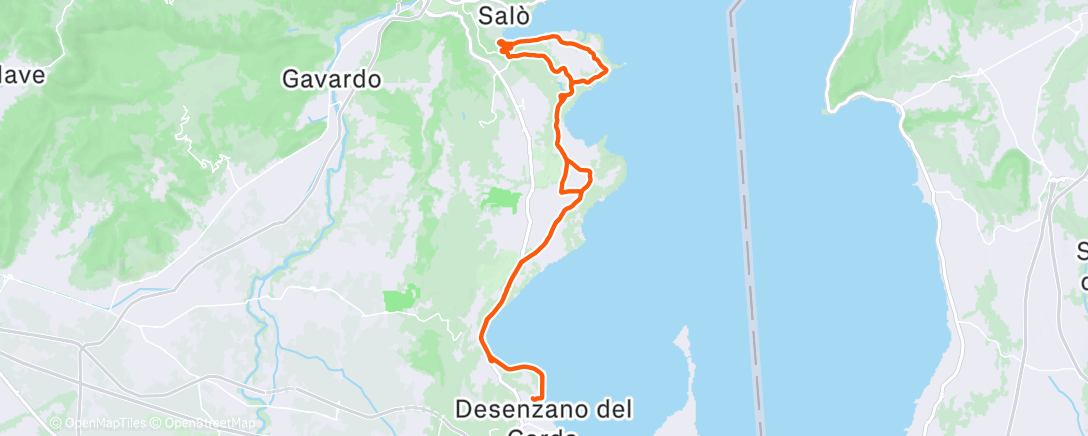 Map of the activity, Lunch Ride
