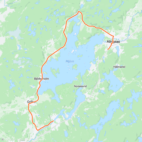 Mjörn Runt | 39.5 km Road Cycling Route on Strava