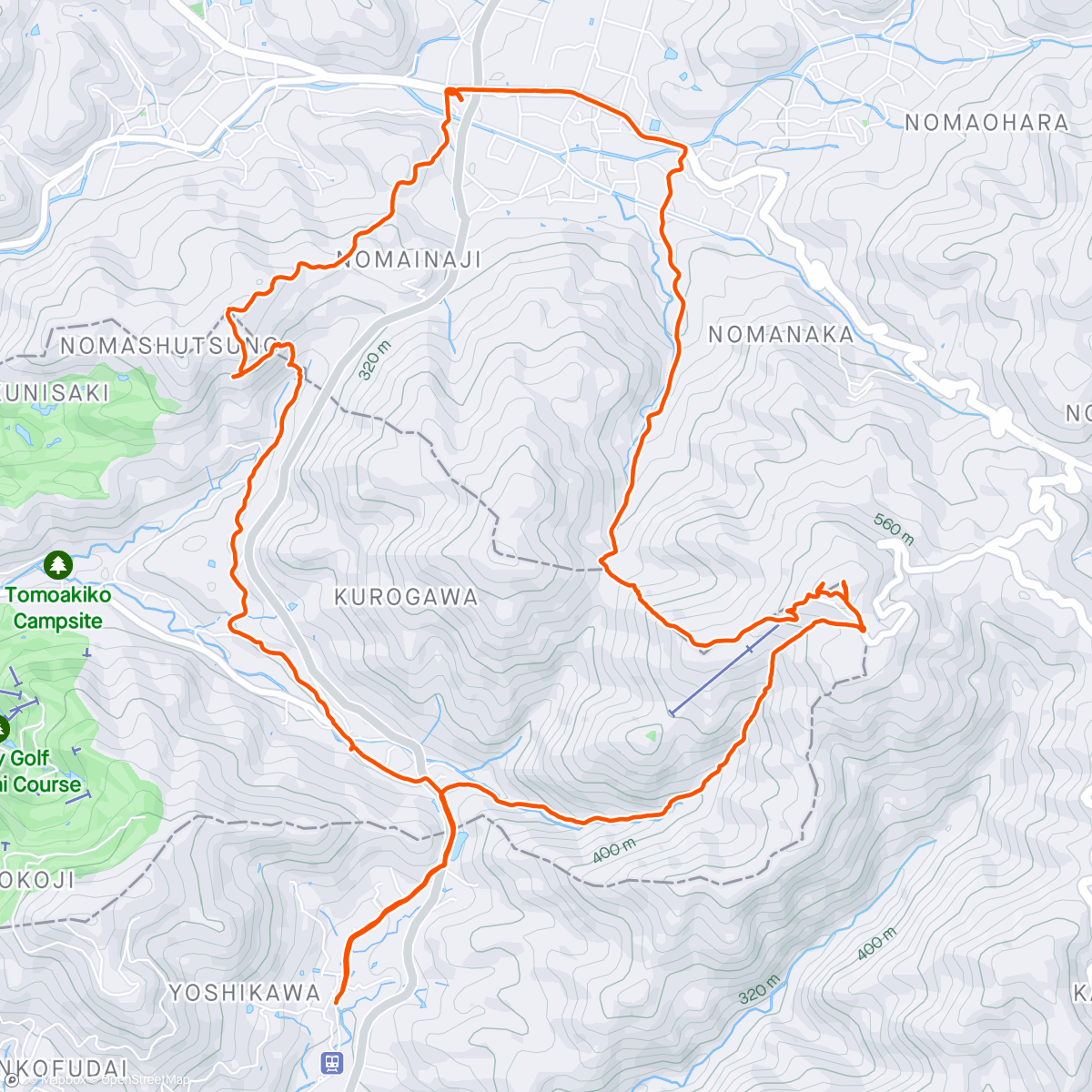 Map of the activity, 妙見山とありなしの道