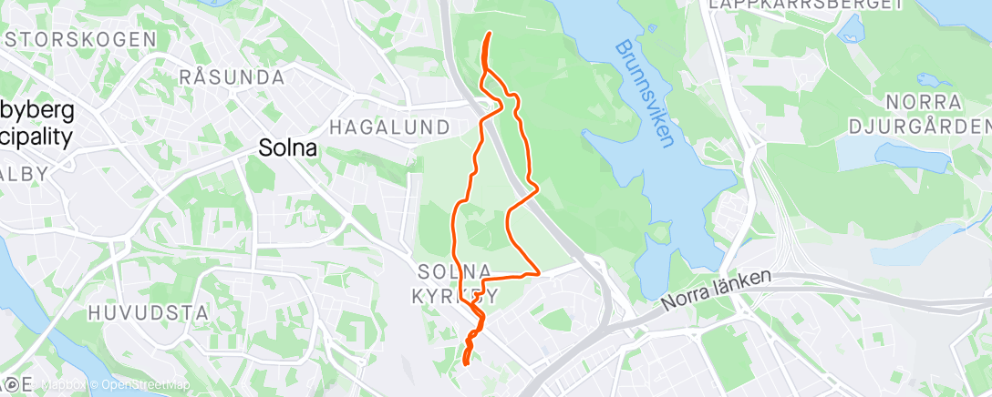 Map of the activity, Haga Toppen x4 🥵⛰️