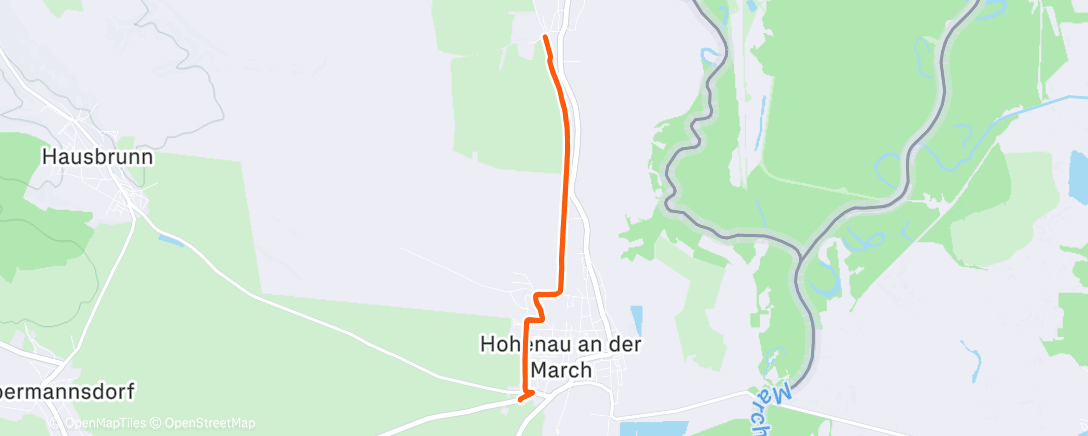 Map of the activity, Lunch Run