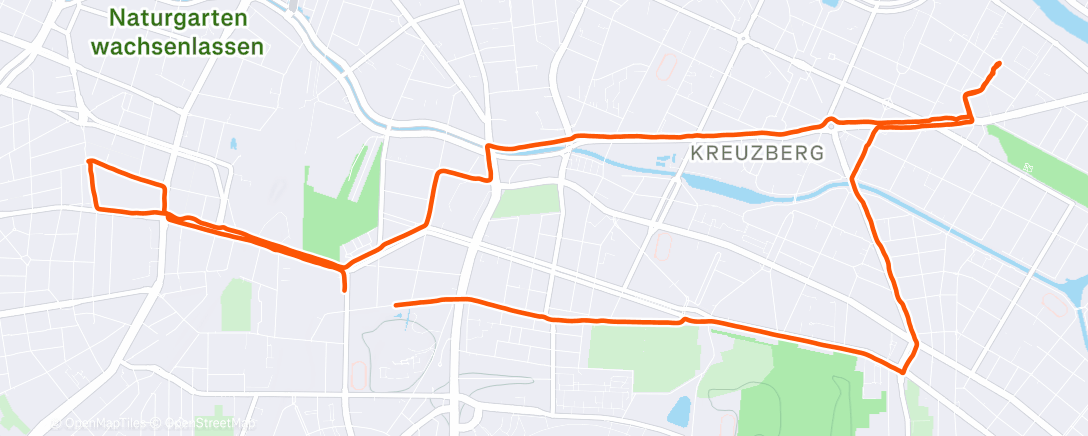 Map of the activity, Evening Ride