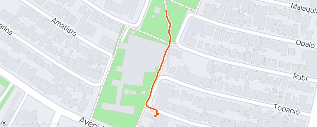 Mapa da atividade, Caminata nocturna