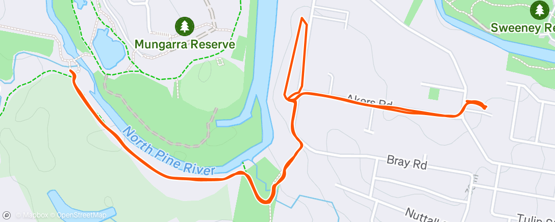 Map of the activity, Morning Run