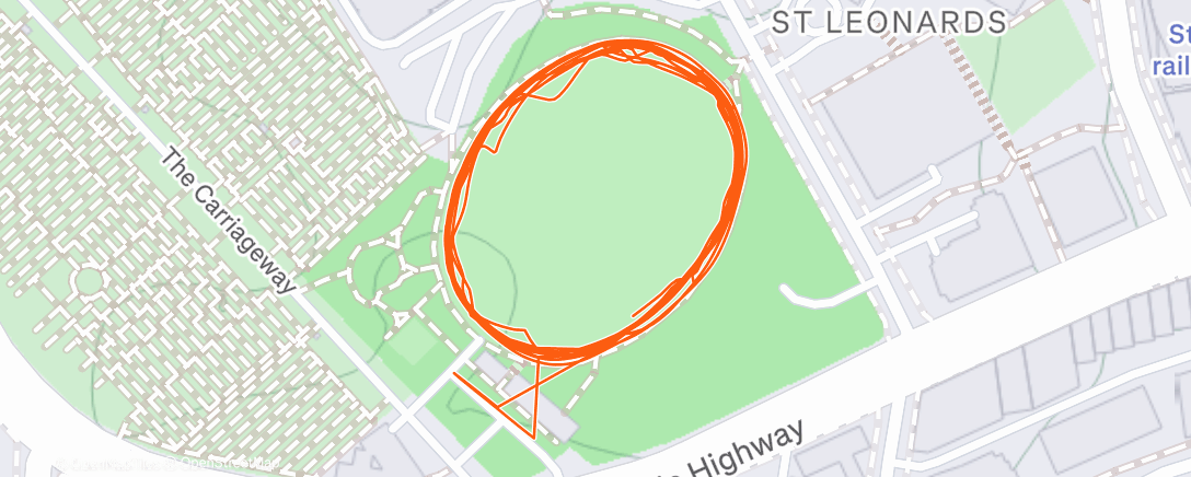 Map of the activity, Morning Run