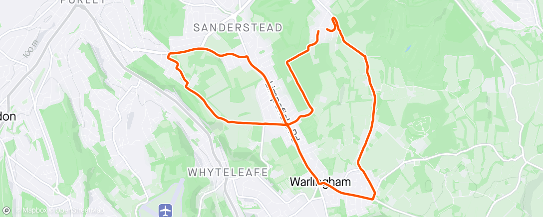 Kaart van de activiteit “Selsdon, Riddlesdown and Warlingham”