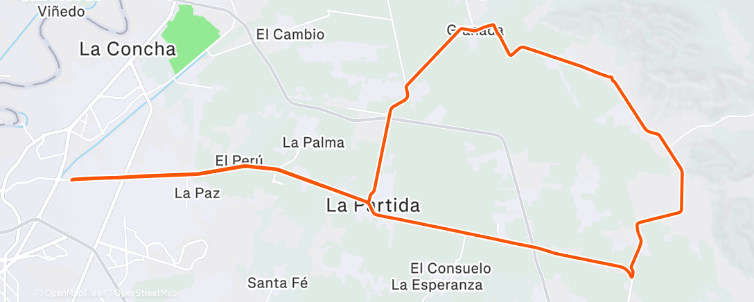 Map of the activity, Morning Ride