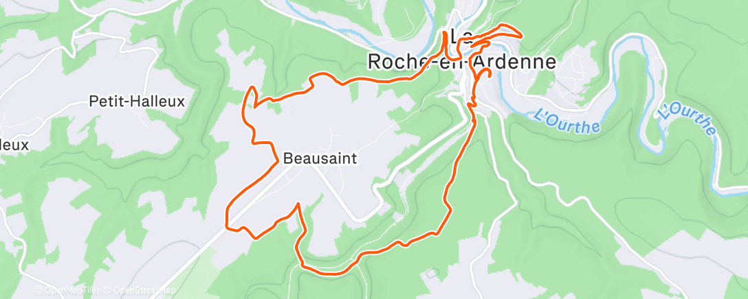 Map of the activity, Trail le matin