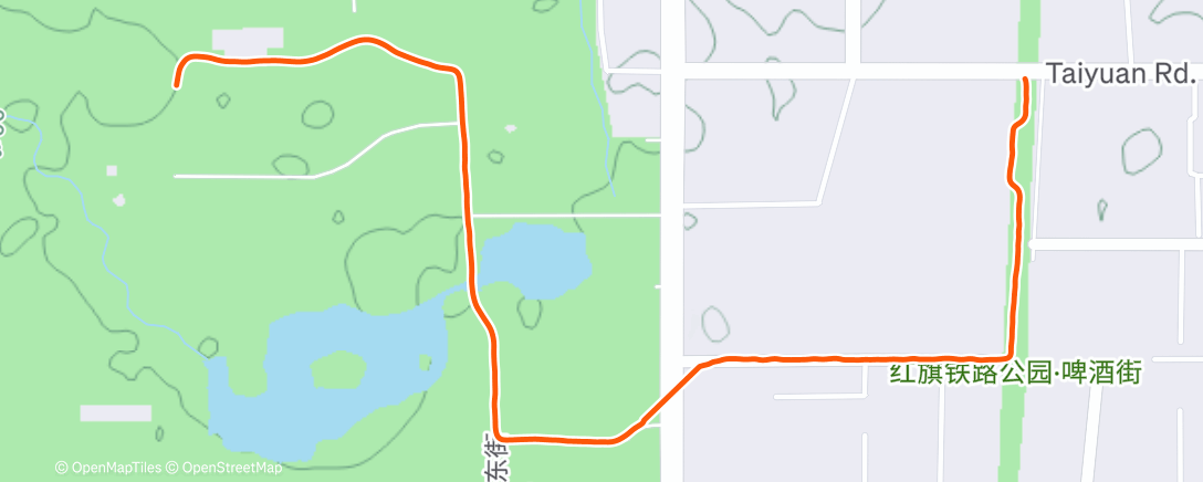 Map of the activity, Morning Run 2.8KM ☁️🥶