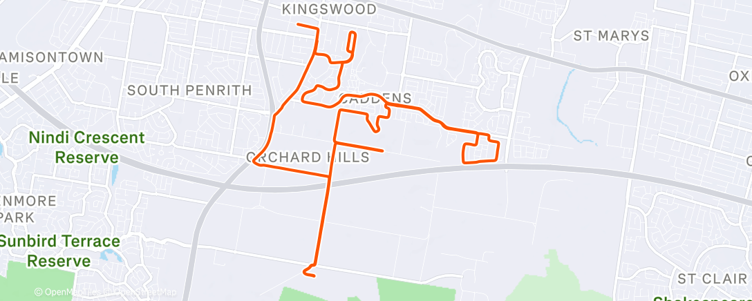 Map of the activity, Lunch Ride