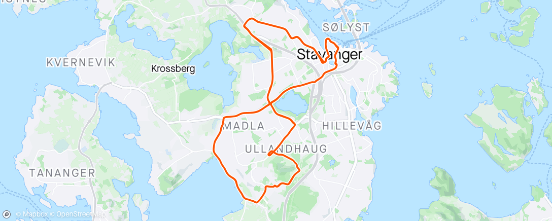 Карта физической активности (Tjollen in Stavanger)