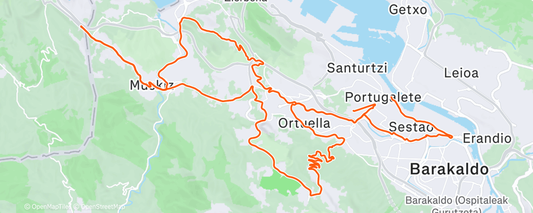 Map of the activity, Afternoon Ride
