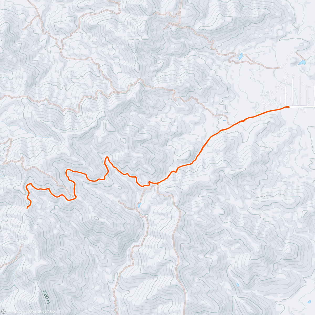 Map of the activity, Tascula saddle before dark