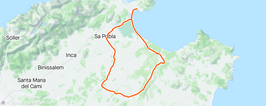 Map of the activity, Final day ride with the lads