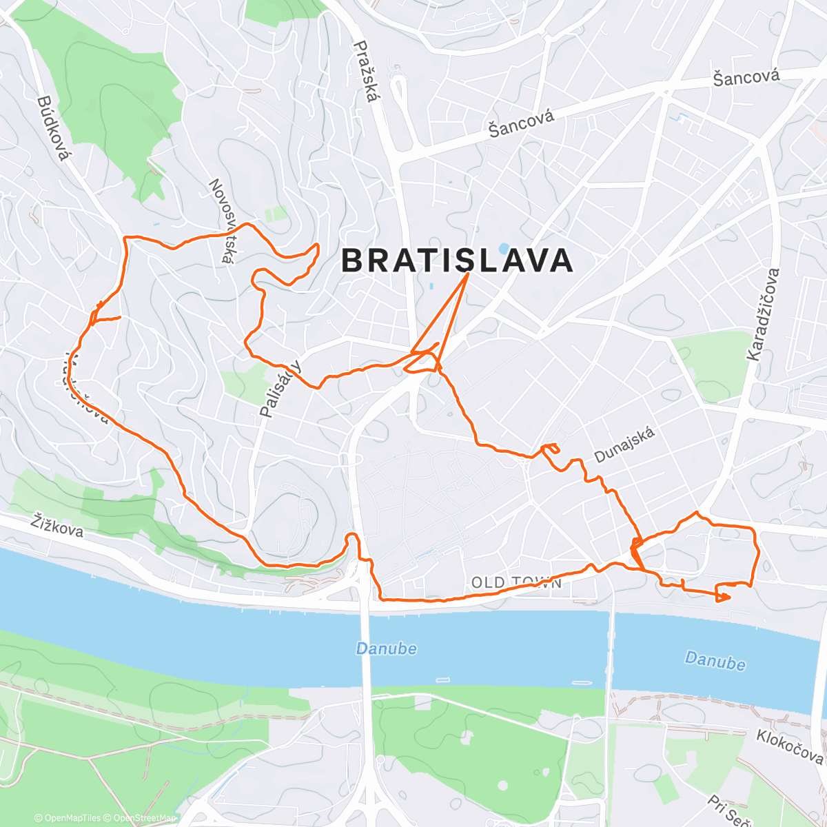 Map of the activity, Lunch Walk