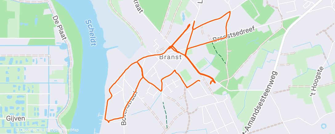 Map of the activity, Ochtendwandeling