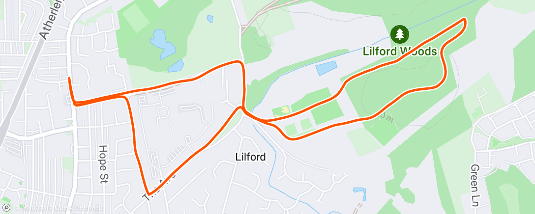 Map of the activity, Run Round The Woods