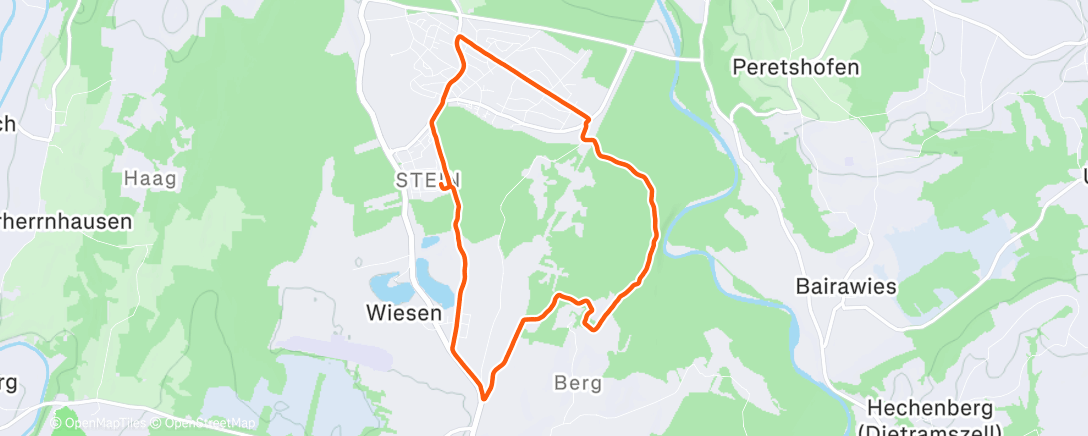 Map of the activity, Lauf am Nachmittag