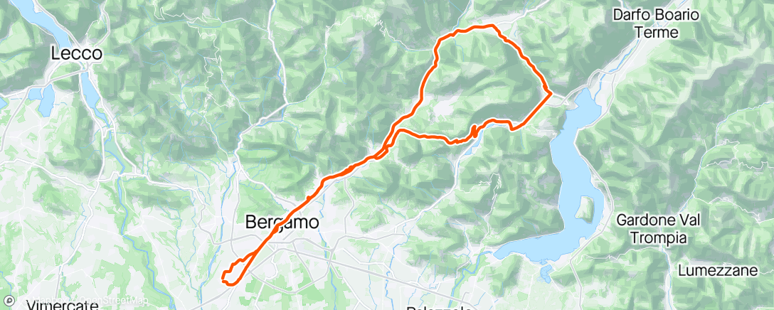 Mapa da atividade, Ciclismo pomeridiano