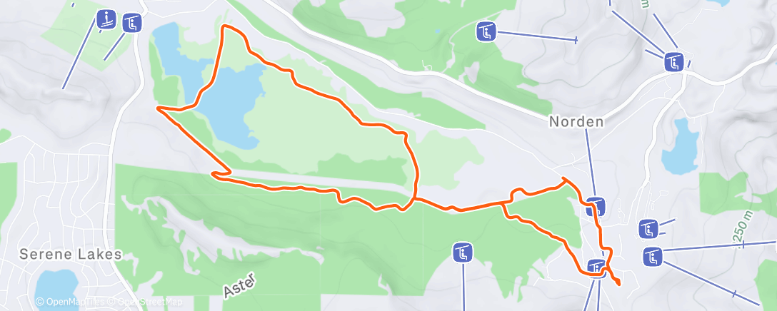 Map of the activity, Morning Nordic Ski