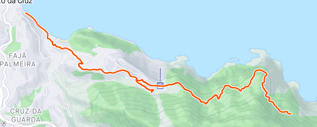 Map of the activity, Carrera de montaña a la hora del almuerzo