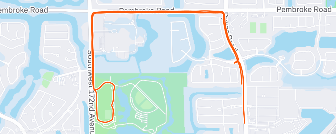 Map of the activity, Morning Run