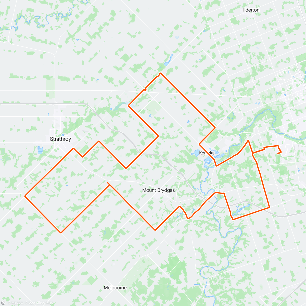 Map of the activity, Forest City Cycling Challenge 2024