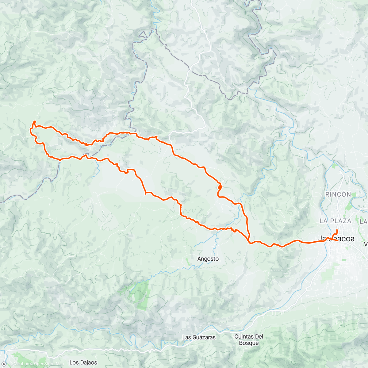 Map of the activity, Las Calabazas Guanajuma