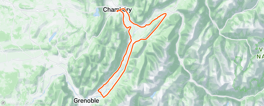 Map of the activity, Le coach a appelé ça « Pogacar Training »