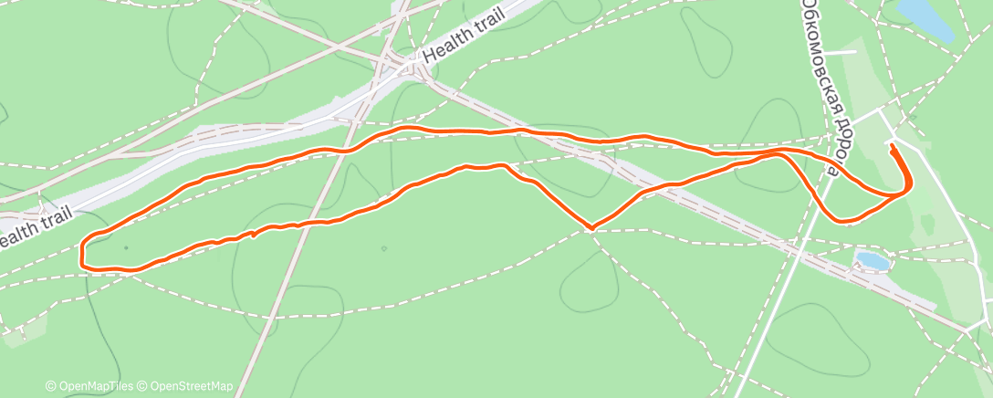 Карта физической активности (Заезд на горных лыжах (день))