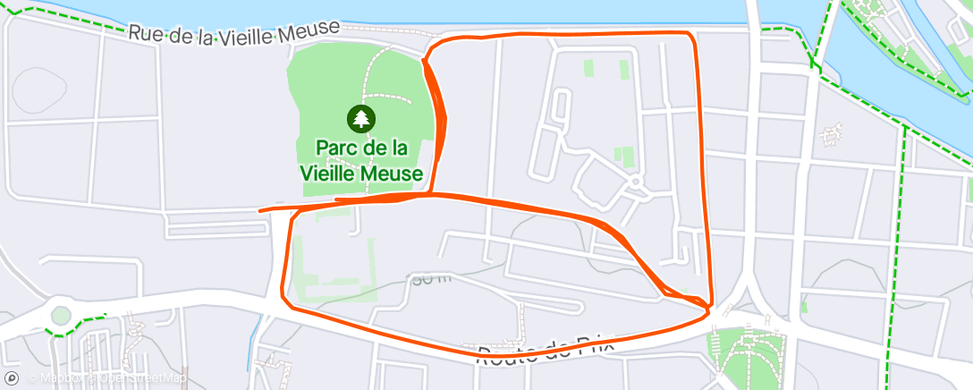Karte der Aktivität „Course à pied le matin”