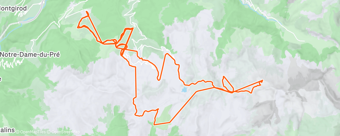 Карта физической активности (Morning Alpine Ski)