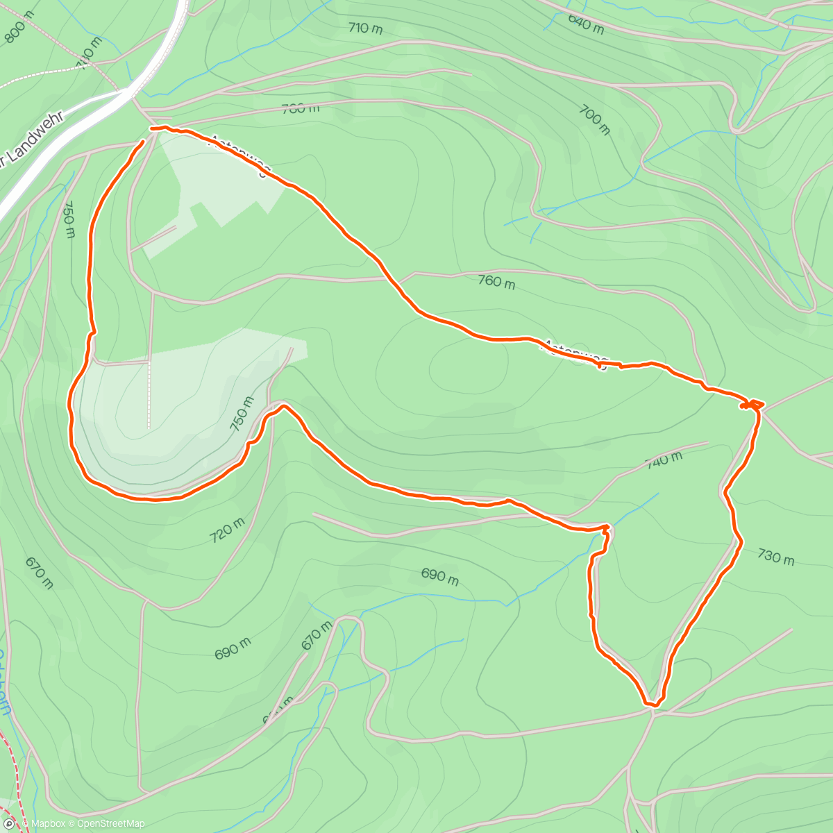Map of the activity, Familyhike
