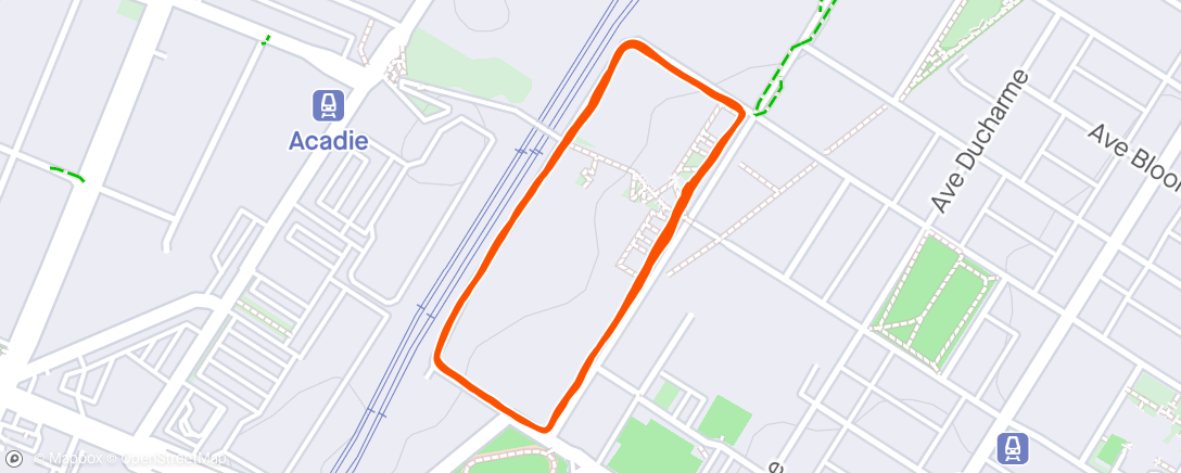 「Course à pied en soirée」活動的地圖