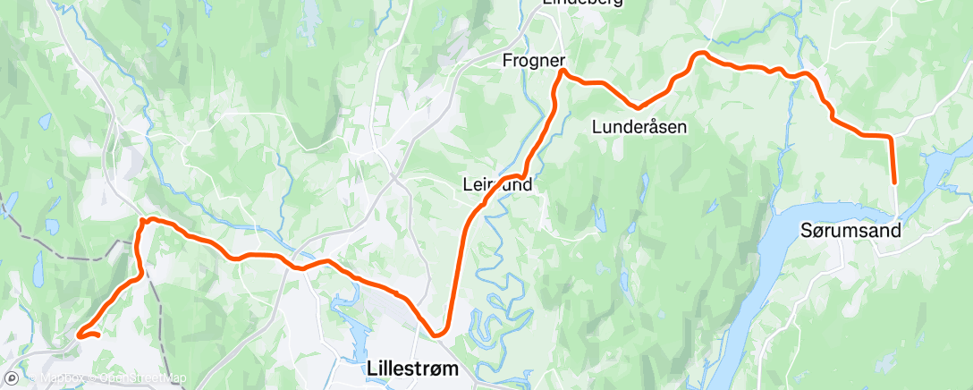 Map of the activity, Afternoon Ride
