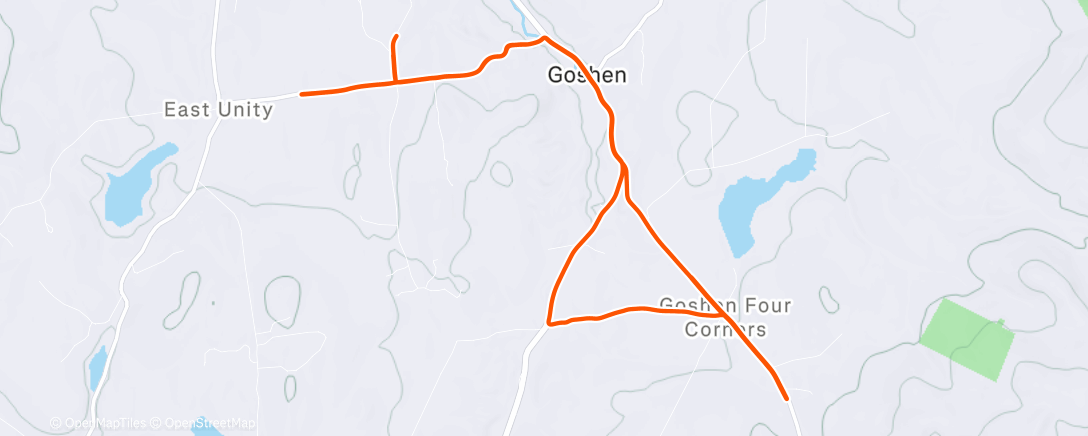 Map of the activity, Cycling