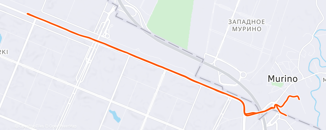 Map of the activity, Afternoon Run