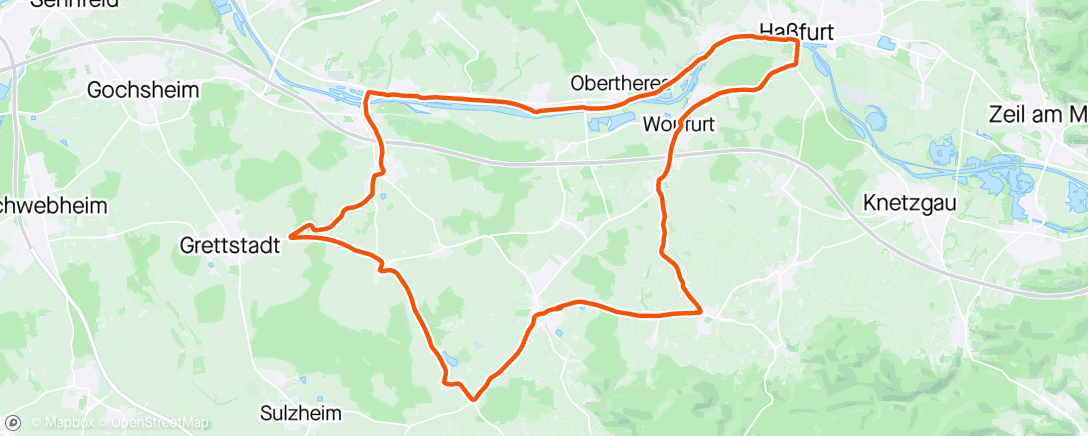 Map of the activity, Fahrt am Morgen