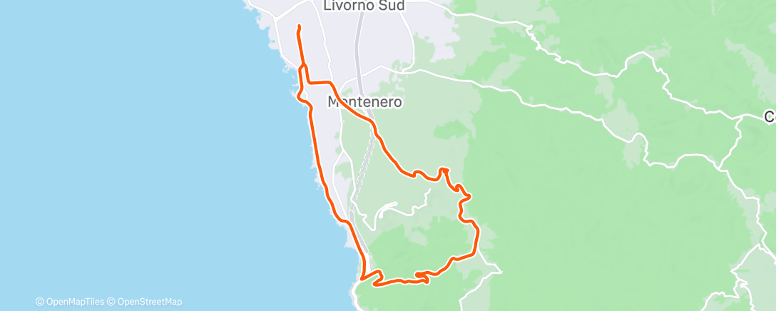 Map of the activity, Morning Run