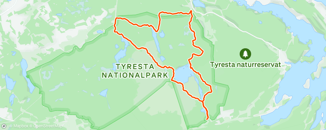 Map of the activity, Lunch Trail Run