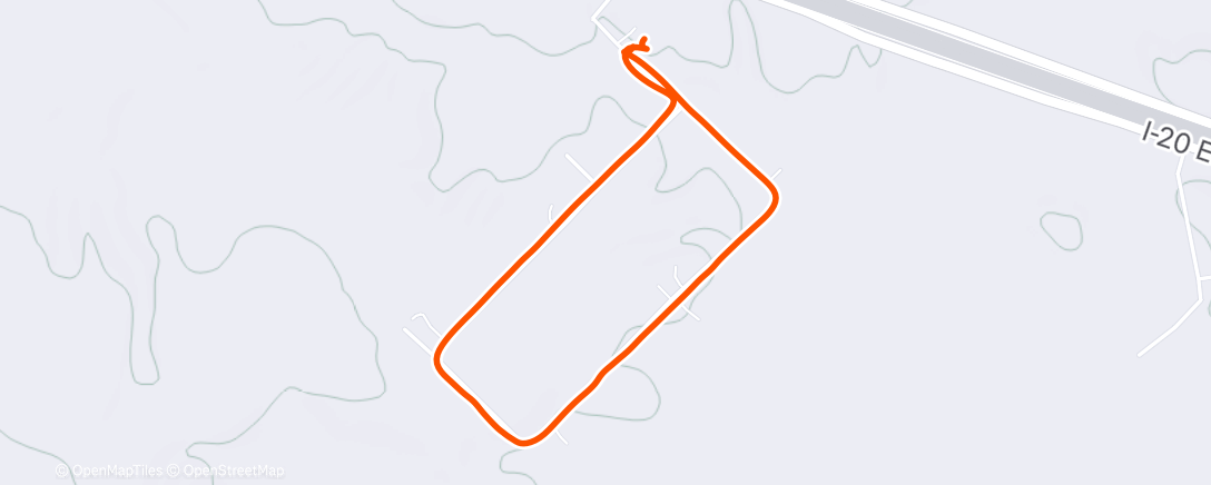 Map of the activity, Base run