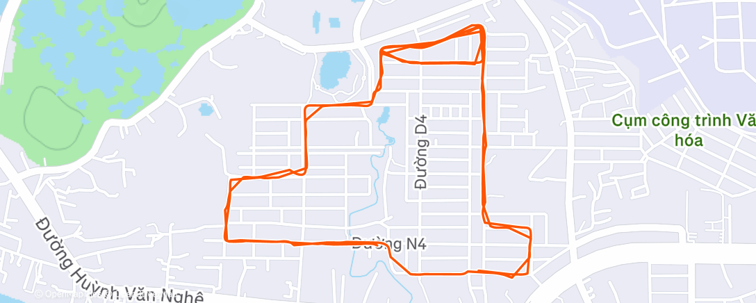 Map of the activity, Morning Run