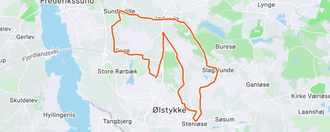 Map of the activity, Morning Ride